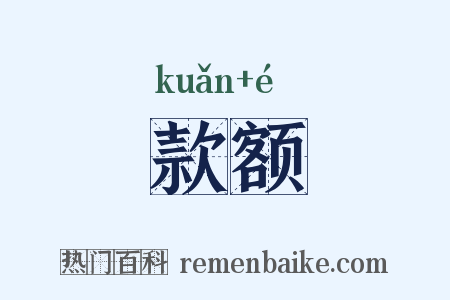 款额是什么意思的图片